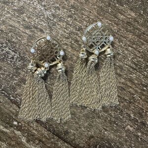 Elegant Gold Tassel Earrings